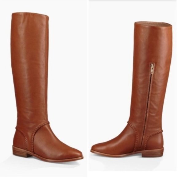 NEW UGG® Gracen Boot Mid Brown Leather - Picture 3 of 4